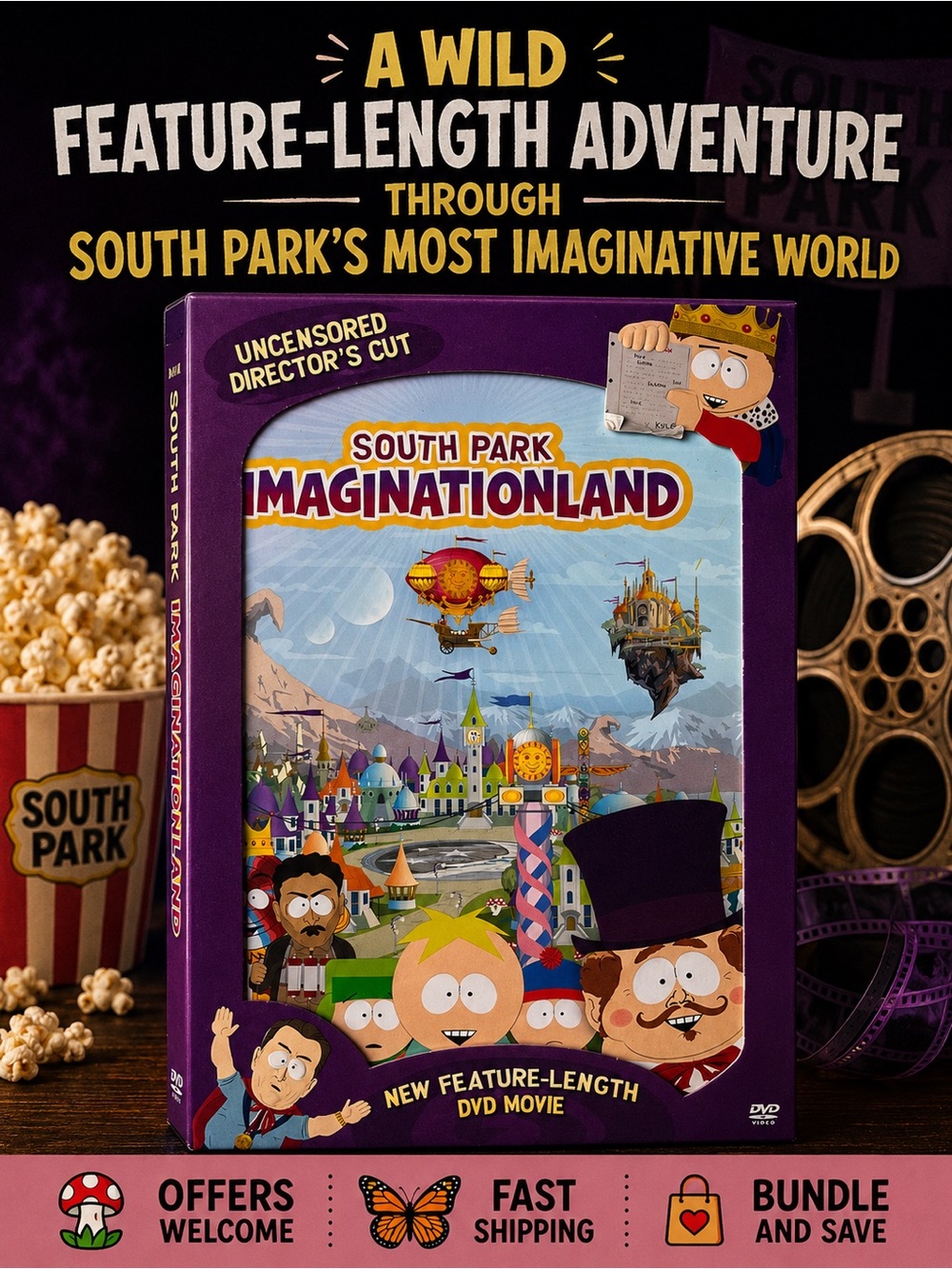 South Park Imaginationland Uncensored Director’s Cut DVD w Slipcover